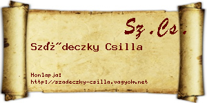 Szádeczky Csilla névjegykártya