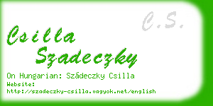 csilla szadeczky business card