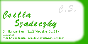 csilla szadeczky business card